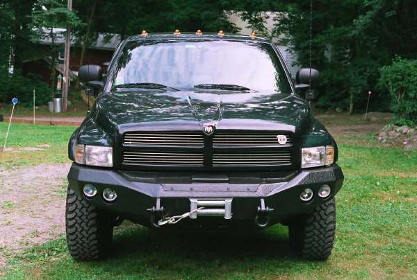 Stealth Front Winch Bumper | Round Holes - Texture Black 1994-1996 RAM 1500 2500 3500