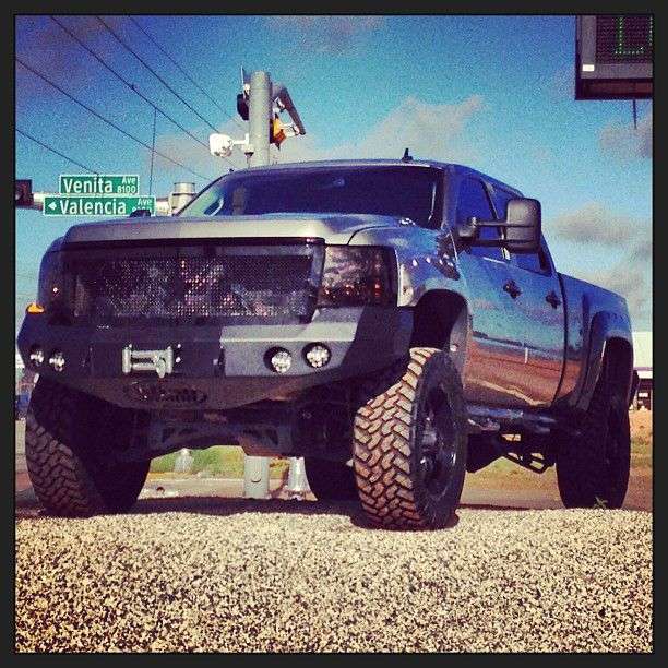 Stealth Front Winch Bumper | Round Holes - Texture Black 2008-2010 Chevrolet 2500 3500