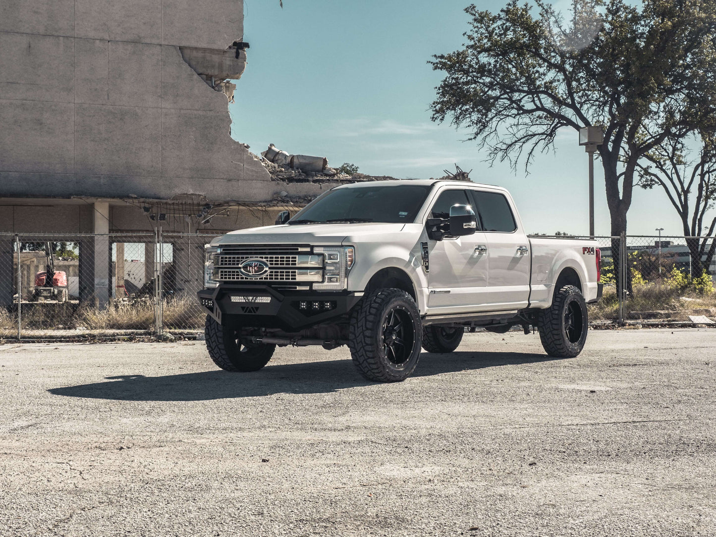 Spartan Front Bumper Bolt on Accessory Sheet Metal Pre-Runner Guard - Texture Black 2017-2022 Ford F-250 F-350 F-450