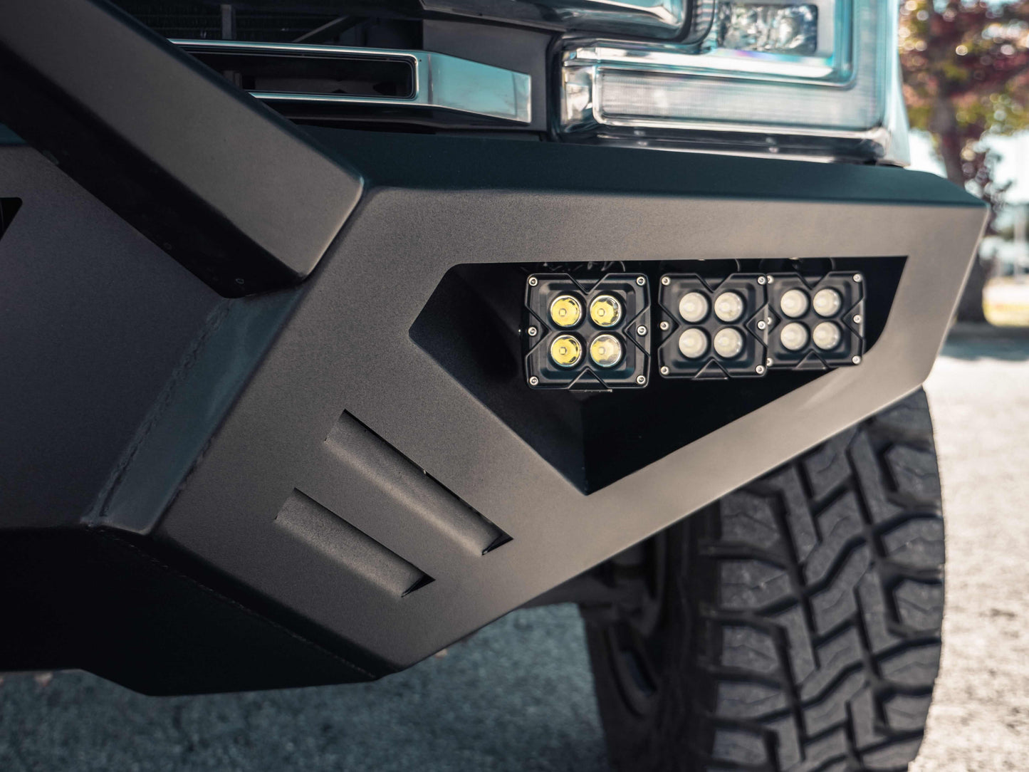 Spartan Front Bumper Bolt on Accessory Sheet Metal Pre-Runner Guard - Texture Black 2017-2022 Ford F-250 F-350 F-450