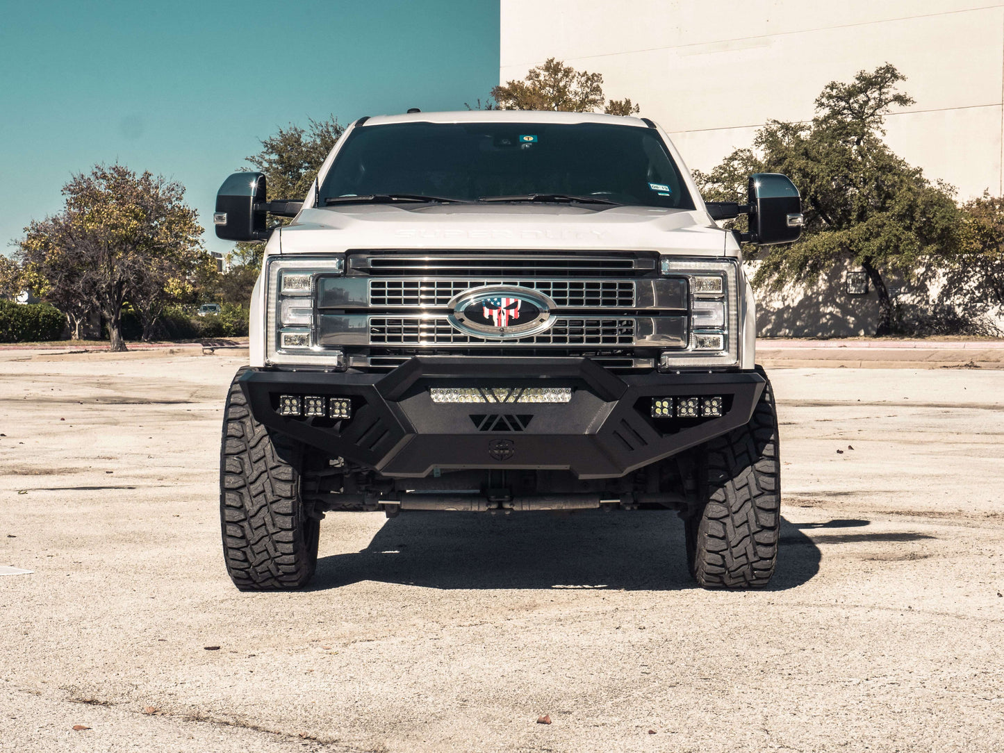Spartan Front Bumper Bolt on Accessory Sheet Metal Pre-Runner Guard - Texture Black 2017-2022 Ford F-250 F-350 F-450
