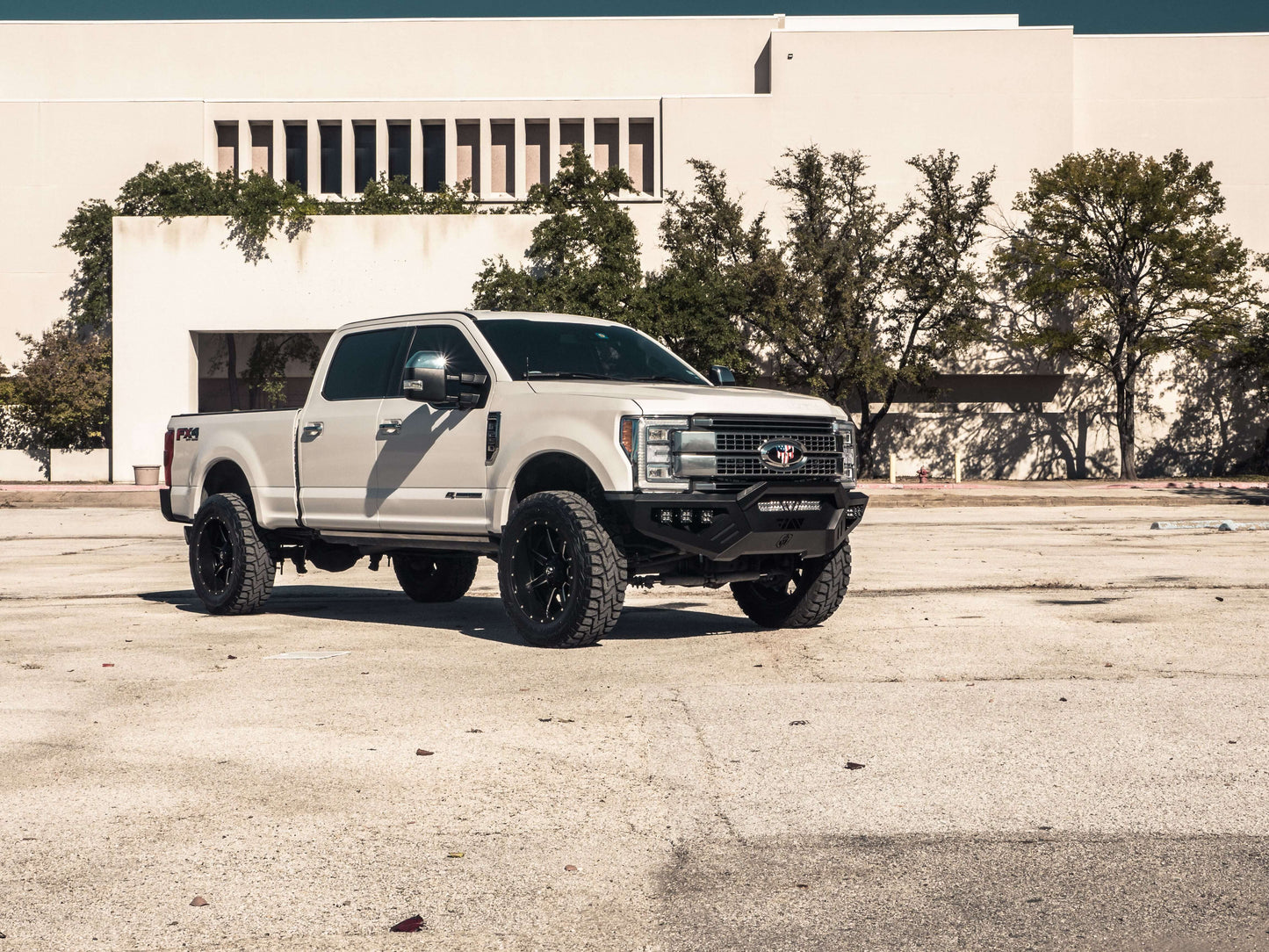 Spartan Front Bumper Bolt on Accessory Sheet Metal Pre-Runner Guard - Texture Black 2017-2022 Ford F-250 F-350 F-450