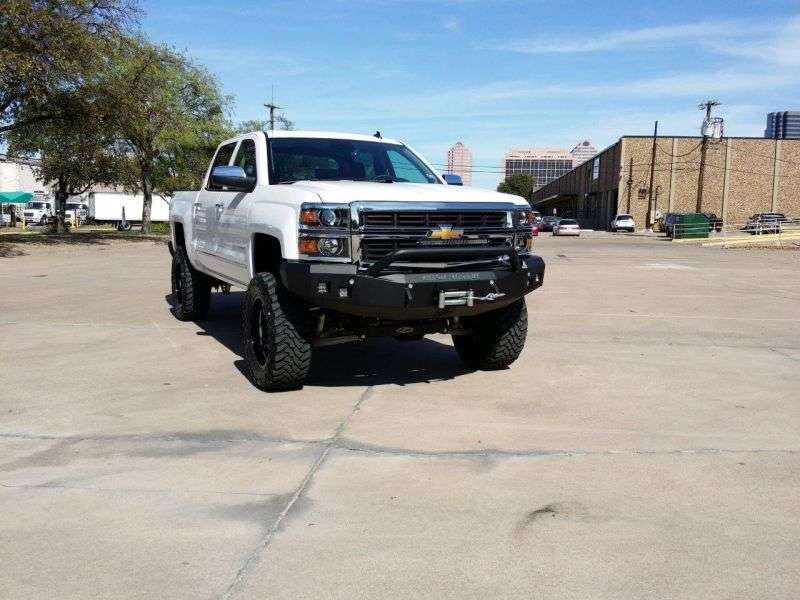 Stealth Front Winch Bumper Pre-Runner Guard - Texture Black 2014-2015 Chevrolet 1500