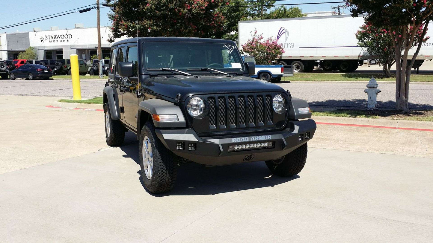 Stealth Front Full Width Winch Bumper | Non-Rubicon - Texture Black 2018-2025 Jeep JL JLU JT