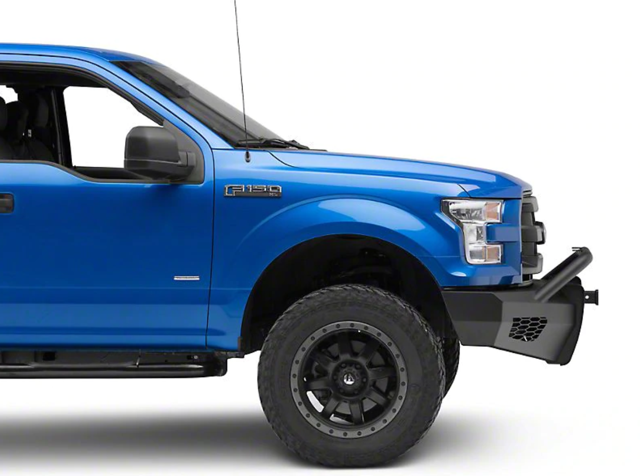Vaquero Front Non-Winch Bumper Pre-Runner Guard | 2in Receiver - Texture Black 2015-2017 Ford F-150