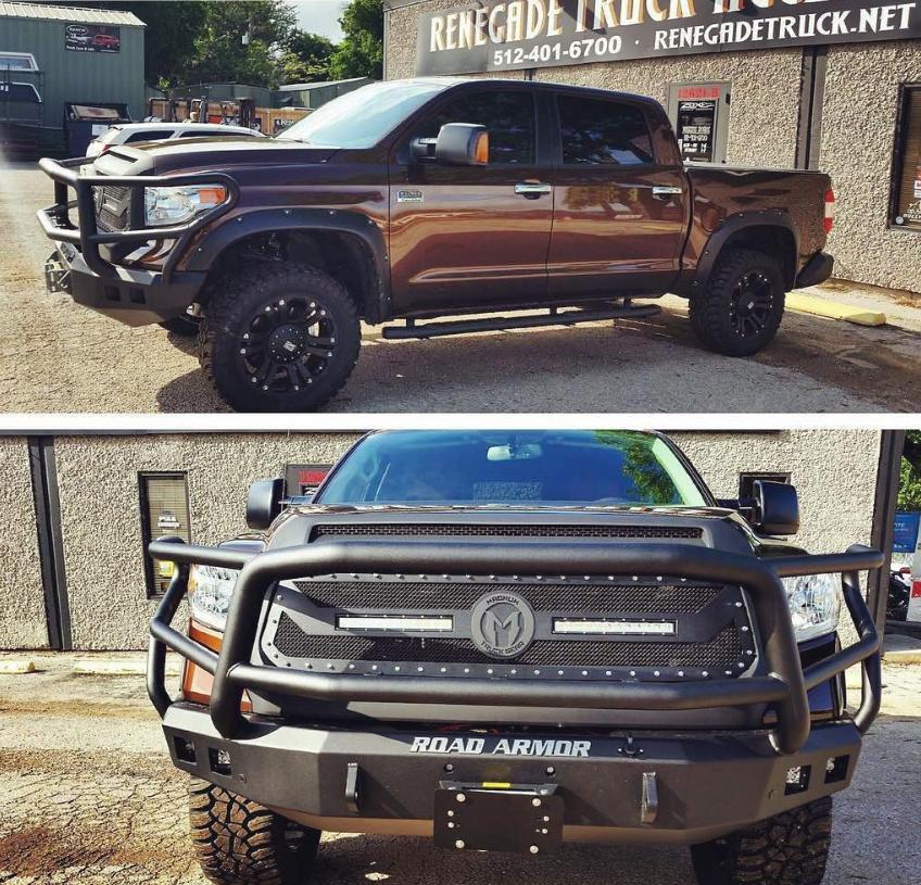 Stealth Front Winch Bumper Lonestar Guard - Texture Black 2014-2021 Toyota Tundra