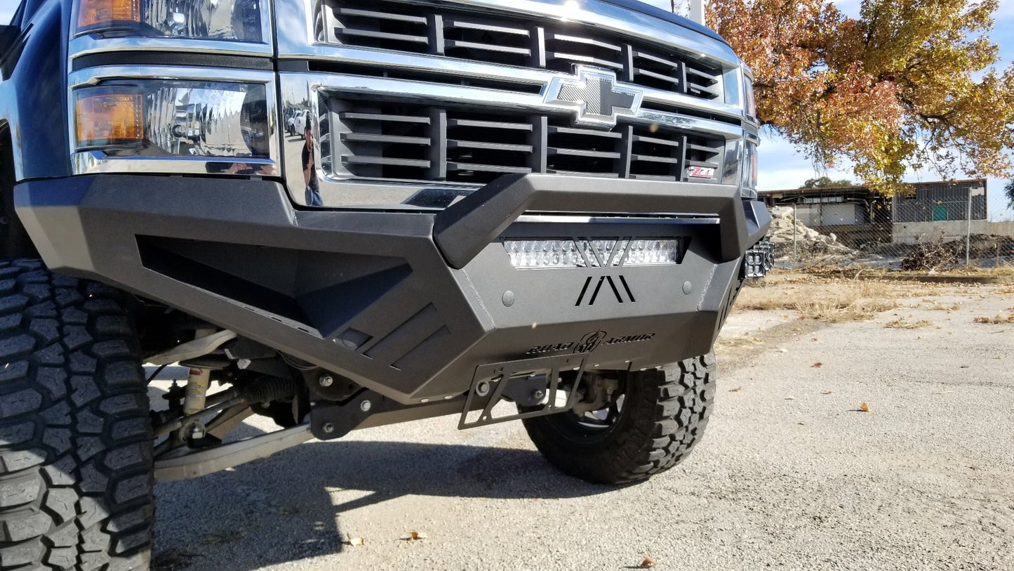 Spartan Front Bumper - Texture Black 2014-2015 Chevrolet 1500