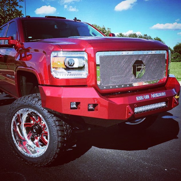 Stealth Front Non-Winch Bumper - Texture Black 2015-2019 GMC 2500 3500