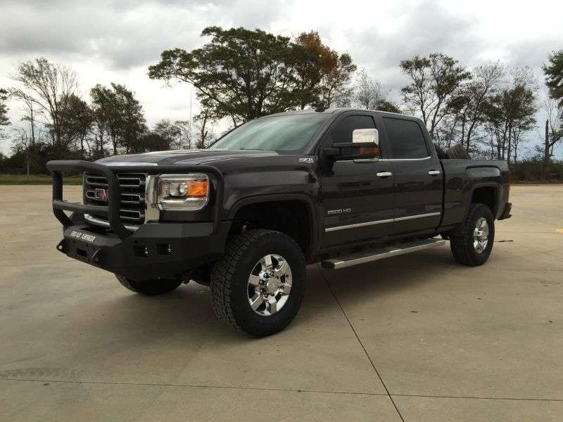 Stealth Front Winch Bumper Lonestar Guard - Texture Black 2015-2019 GMC 2500 3500