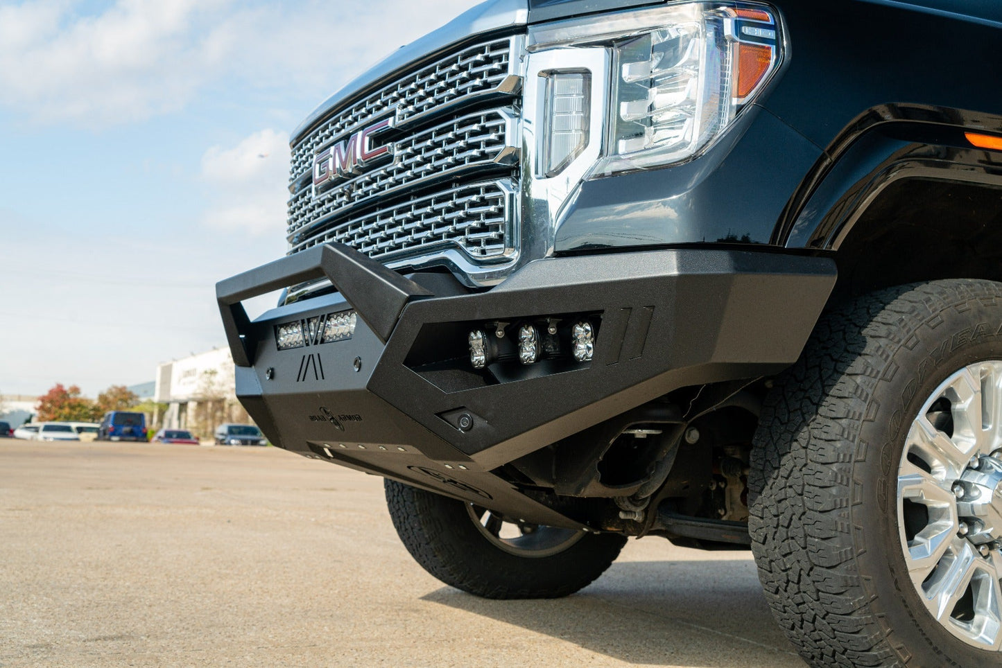 Spartan Front Bumper Bolt on Accessory Skid Plate - Texture Black 2020-2023 GMC 2500 3500