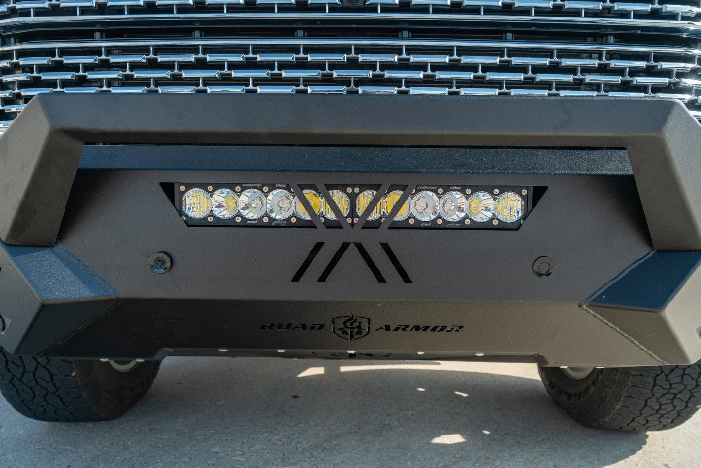 Spartan Front Bumper Bolt on Accessory Sheet Metal Pre-Runner Guard - Texture Black 2020-2023 GMC 2500 3500