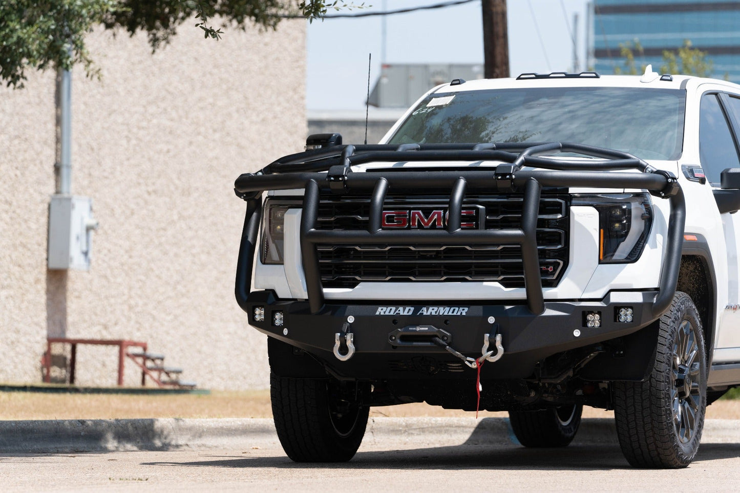 Stealth Front Winch Bumper Titan II Guard | Intimidator - Texture Black 2024-2025 GMC 2500 3500