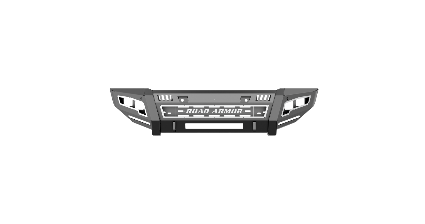 iDentity Front Bumper Full Kit | Shackle Center Section | Standard End Pods | Beauty Ring - Texture Black 2015-2019 Chevrolet 2500 3500