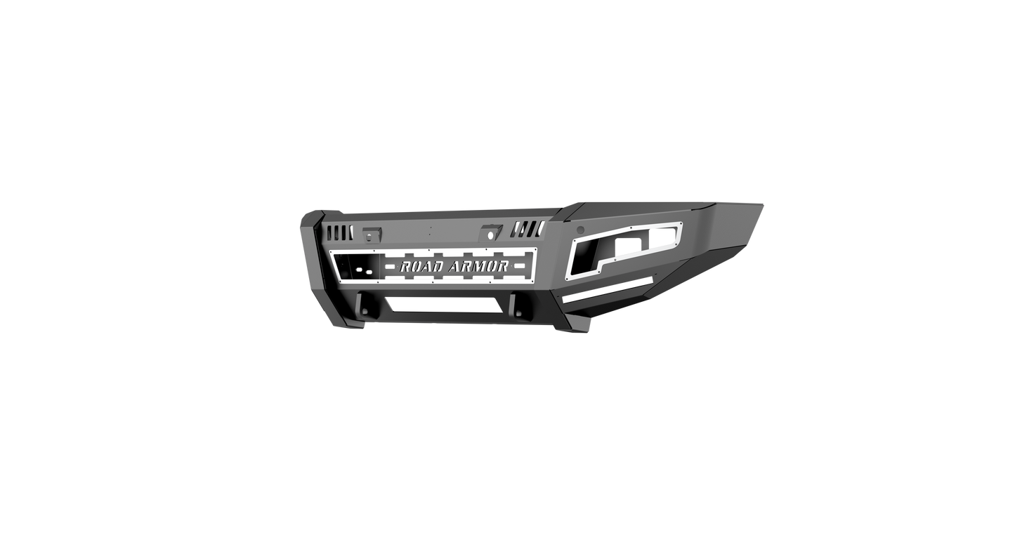iDentity Front Bumper Full Kit | Shackle Center Section | Standard End Pods | Beauty Ring - Texture Black 2015-2019 Chevrolet 2500 3500
