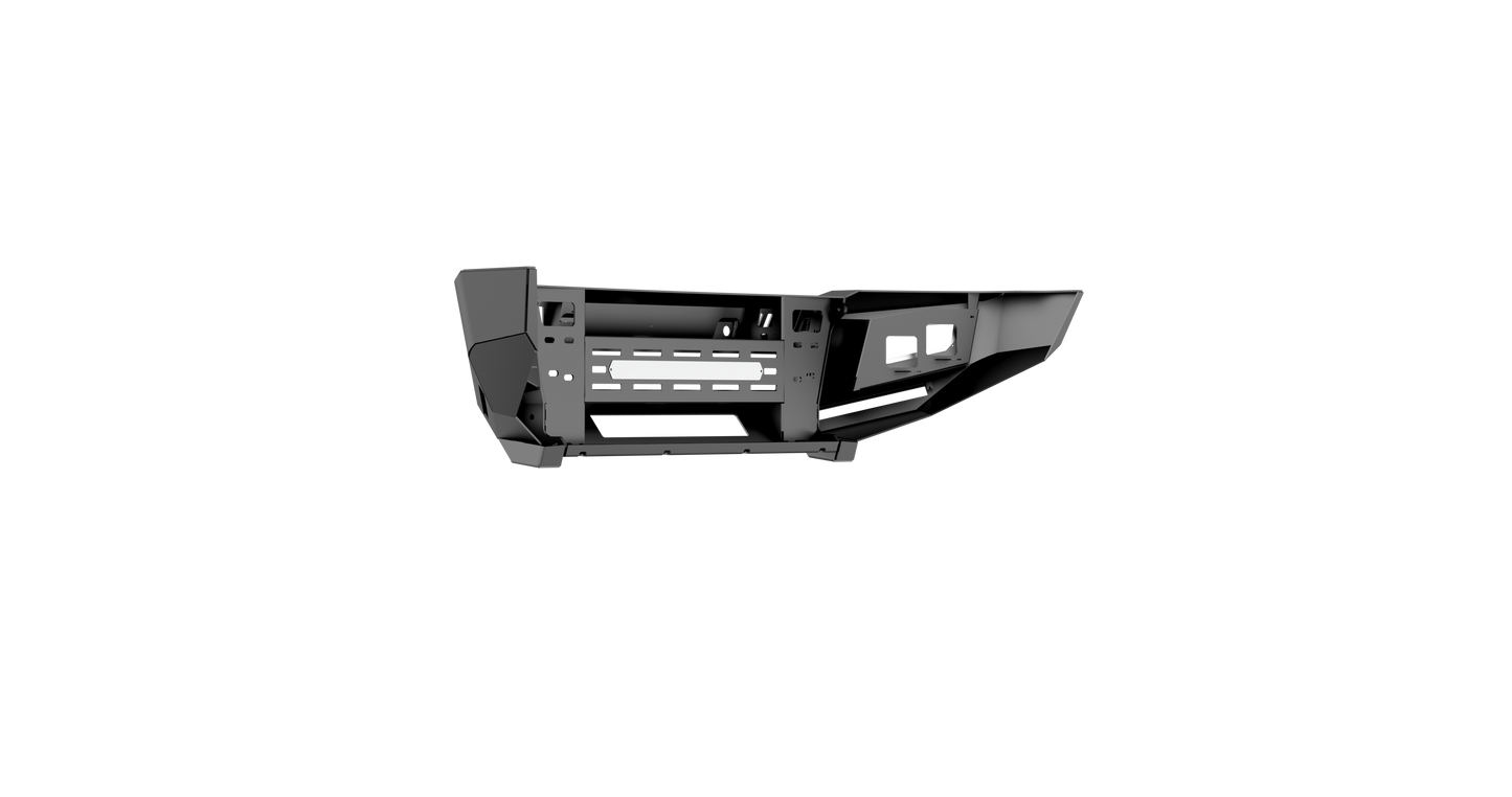 iDentity Front Bumper Full Kit | Shackle Center Section | Standard End Pods | Beauty Ring - Texture Black 2015-2019 Chevrolet 2500 3500