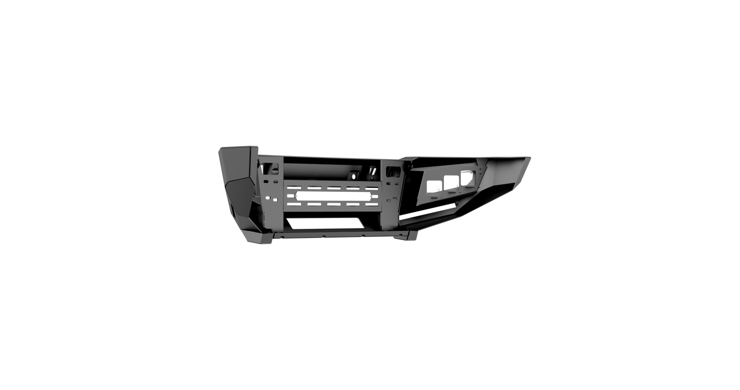 iDentity Front Bumper Full Kit | Shackle Center Section | Wide End Pods | Beauty Ring - Texture Black 2015-2019 Chevrolet 4500