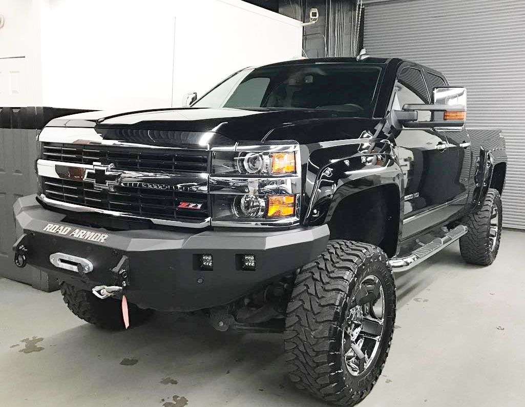 Stealth Front Winch Bumper - Texture Black 2015-2019 Chevrolet 2500 3500