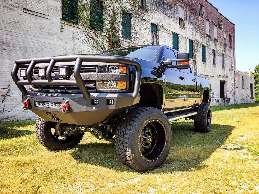 Stealth Front Non-Winch Bumper Titan II Guard - Texture Black 2015-2019 Chevrolet 2500 3500