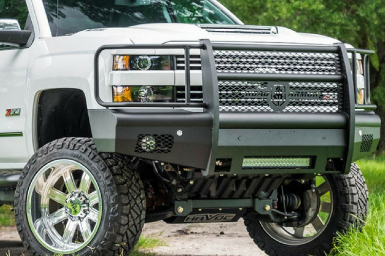 Vaquero Front Non-Winch Bumper Full Guard - Texture Black 2015-2019 Chevrolet 2500 3500