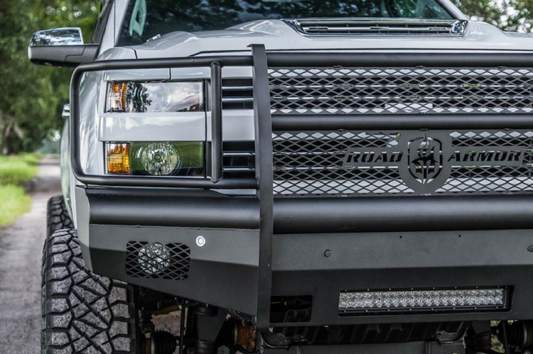 Vaquero Front Non-Winch Bumper Full Guard - Texture Black 2015-2019 Chevrolet 2500 3500