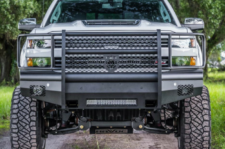 Vaquero Front Non-Winch Bumper Full Guard - Texture Black 2015-2019 Chevrolet 2500 3500