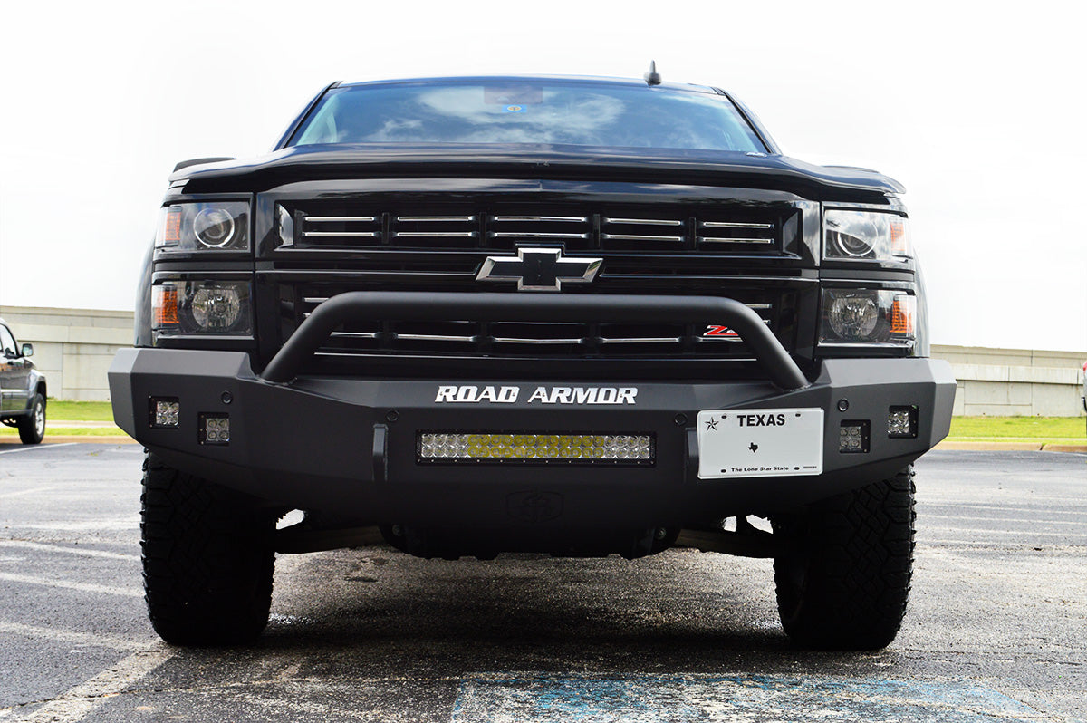 Stealth Front Non-Winch Bumper Pre-Runner Guard - Texture Black 2016-2018 Chevrolet 1500
