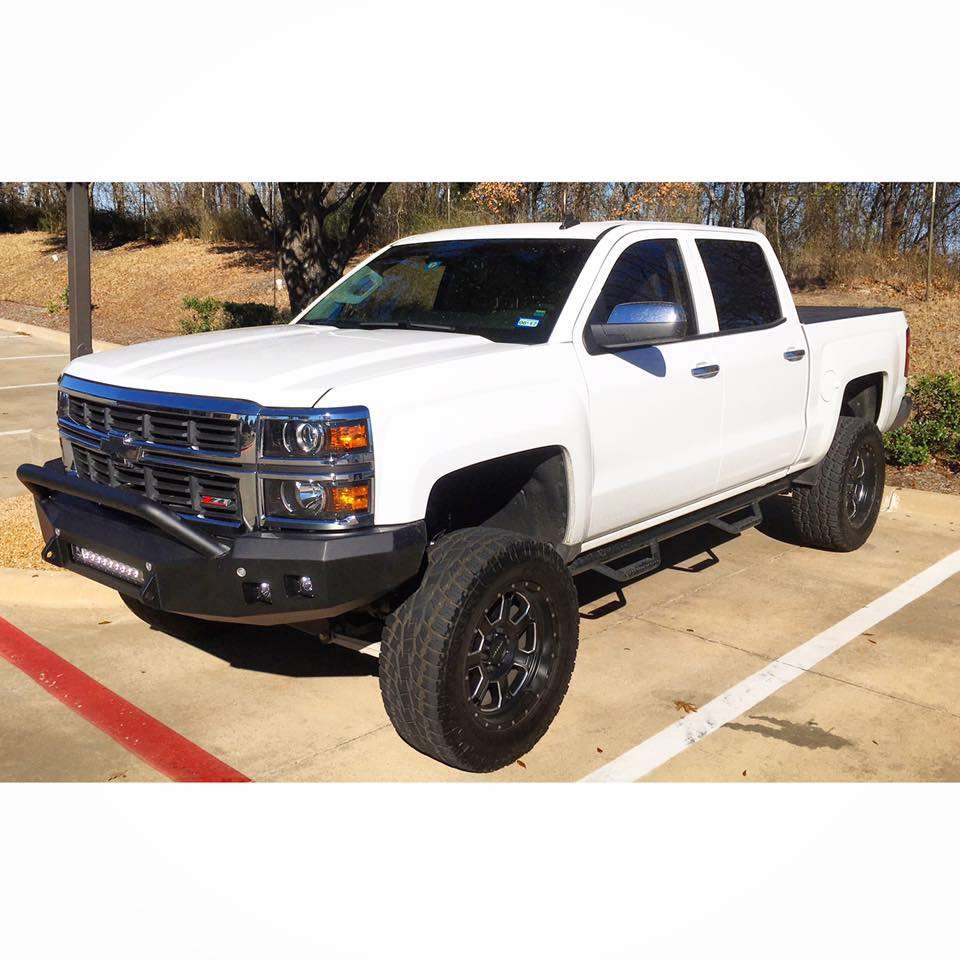 Stealth Front Non-Winch Bumper Pre-Runner Guard - Texture Black 2016-2018 Chevrolet 1500