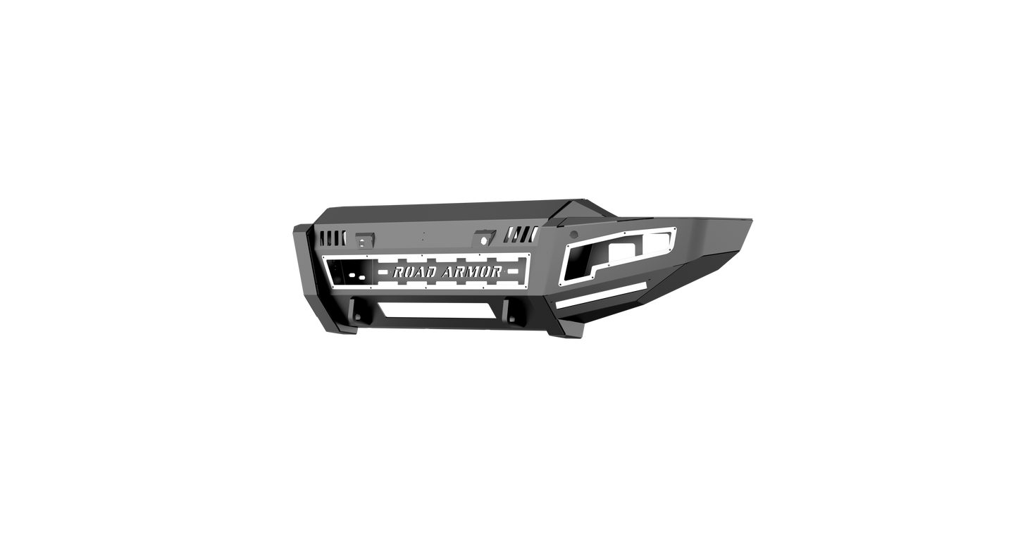 iDentity Front Bumper Full Kit | Shackle Center Section | Standard End Pods | Beauty Ring - Texture Black 2020-2023 Chevrolet 2500 3500