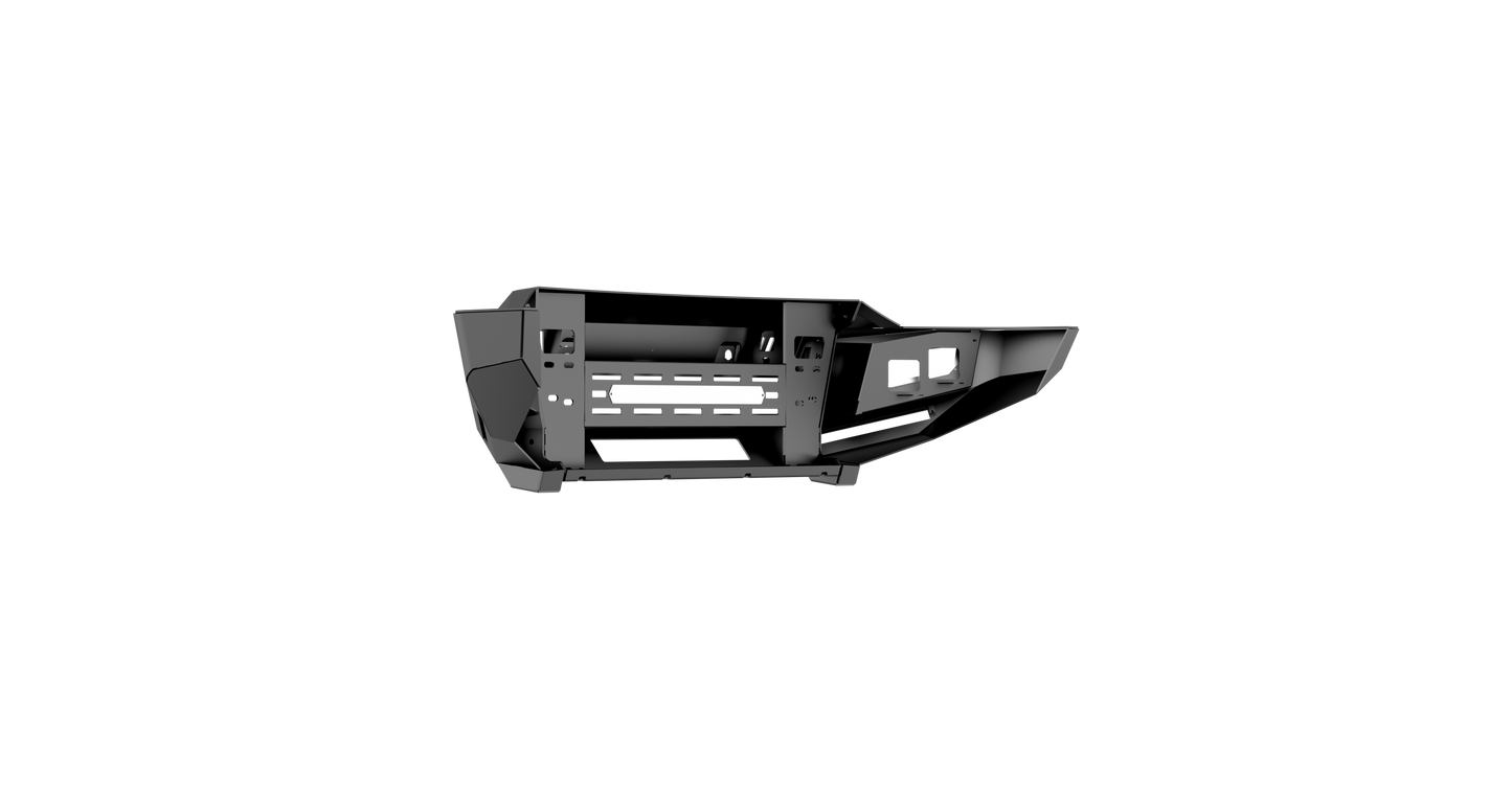 iDentity Front Bumper Full Kit | Shackle Center Section | Standard End Pods | Beauty Ring - Texture Black 2020-2023 Chevrolet 2500 3500