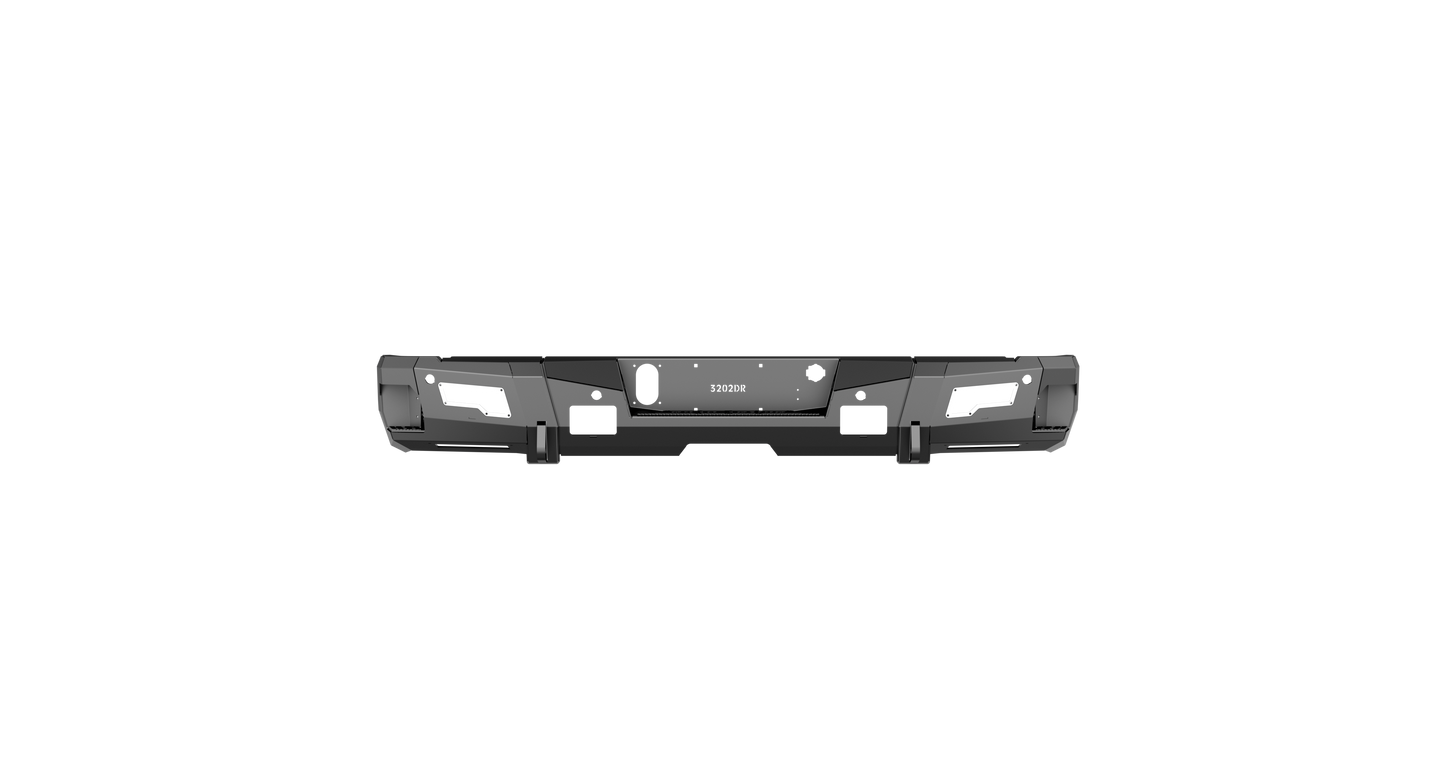 iDentity Rear Bumper Full Kit | Center Section | Shackle End Pods | Beauty Ring - Texture Black 2020-2023 Chevrolet/GMC 2500 3500