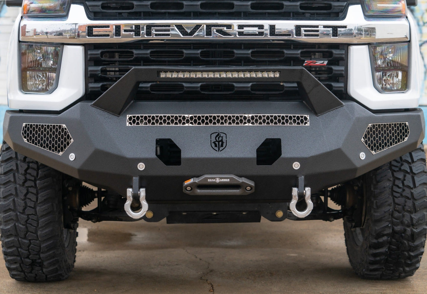 Evolution Front Winch Bumper Sheet Metal Pre-Runner Guard - Texture Black 2020-2023 Chevrolet 2500 3500