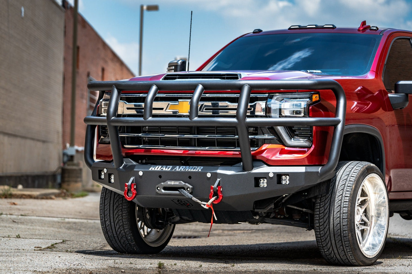 Stealth Front Winch Bumper Titan II Guard - Texture Black 2024-2025 Chevrolet 2500 3500