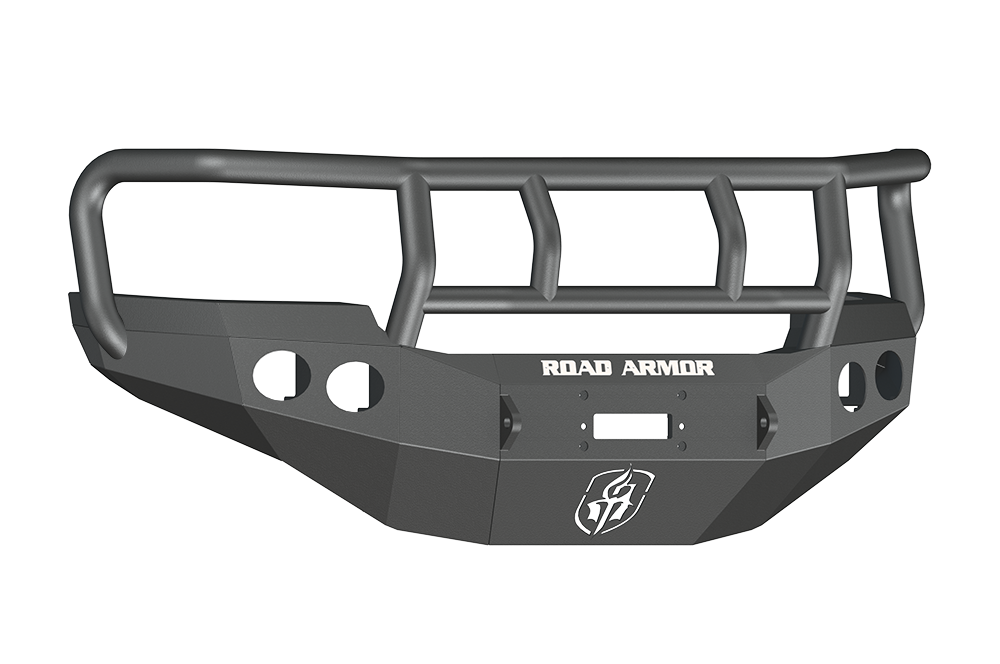Stealth Front Non-Winch Bumper Titan II Guard | Round Holes - Texture Black 2011-2014 GMC 2500 3500