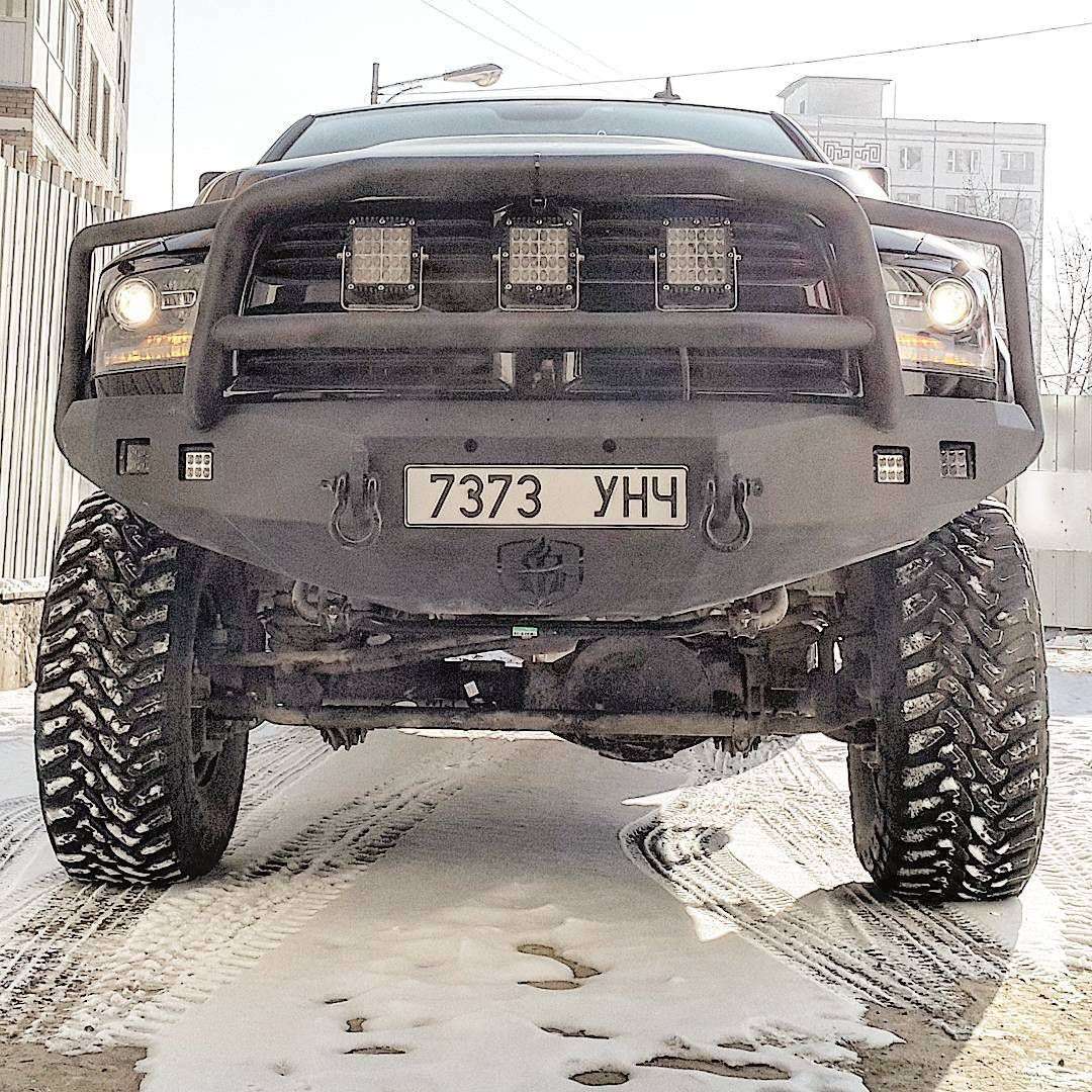 Stealth Front Winch Bumper Lonestar Guard - Texture Black 2010-2018 RAM 2500 3500