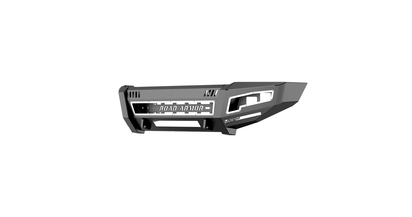 iDentity Front Bumper Full Kit | Shackle Center Section | Standard End Pods | Beauty Ring - Texture Black 2010-2018 RAM 2500 3500