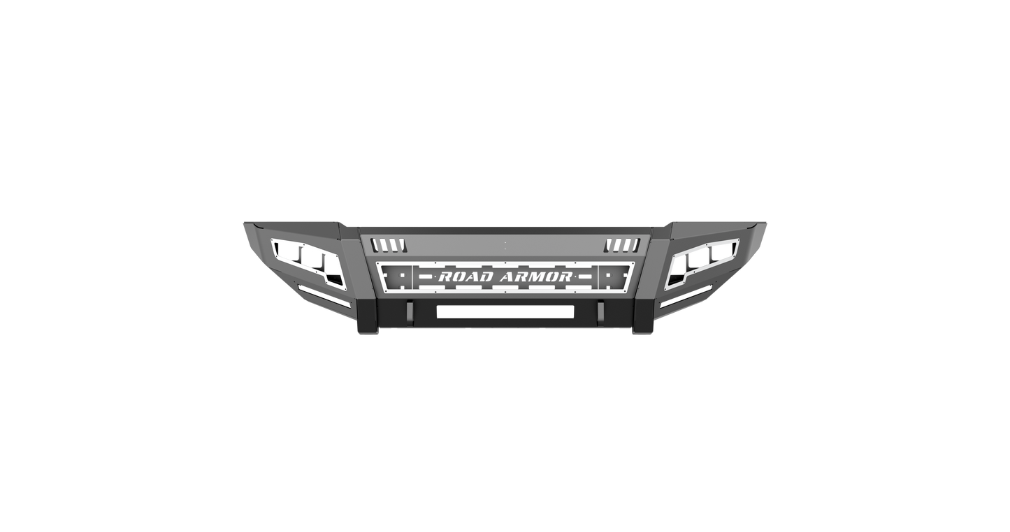 iDentity Front Bumper Full Kit | Shackle Center Section | Wide End Pods | Beauty Ring - Texture Black 2010-2018 RAM 4500