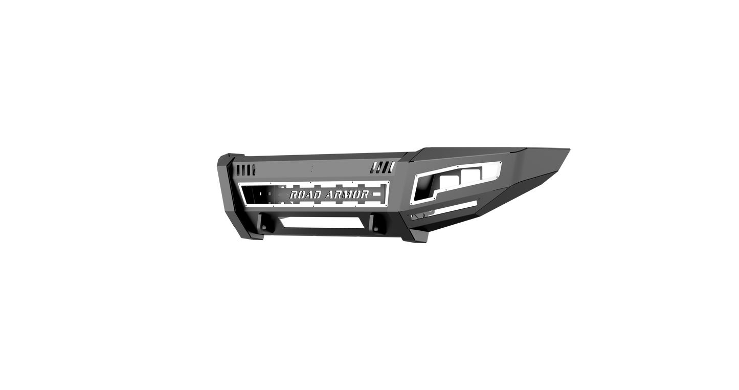 iDentity Front Bumper Full Kit | Shackle Center Section | Wide End Pods | Beauty Ring - Texture Black 2010-2018 RAM 4500