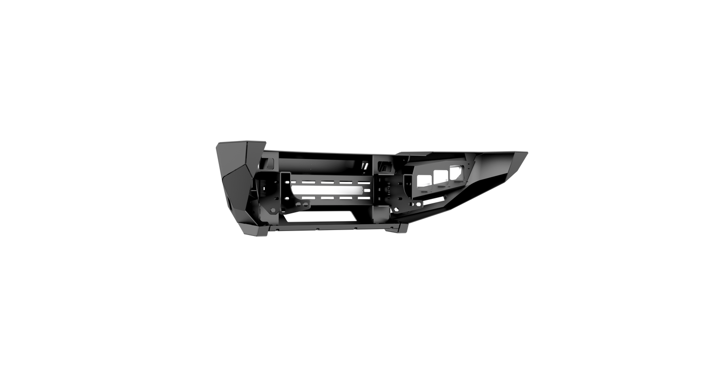 iDentity Front Bumper Full Kit | Shackle Center Section | Wide End Pods | Beauty Ring - Texture Black 2010-2018 RAM 4500