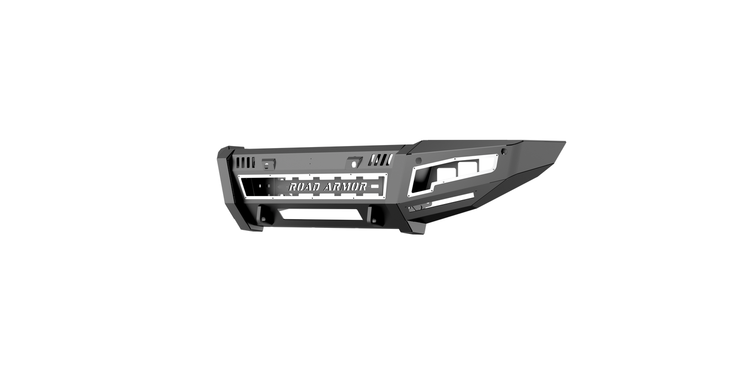 iDentity Front Bumper Full Kit | Shackle Center Section | Wide End Pods | Beauty Ring - Texture Black 2016-2018 RAM 4500