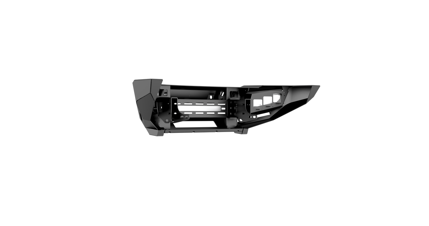 iDentity Front Bumper Full Kit | Shackle Center Section | Wide End Pods | Beauty Ring - Texture Black 2016-2018 RAM 4500