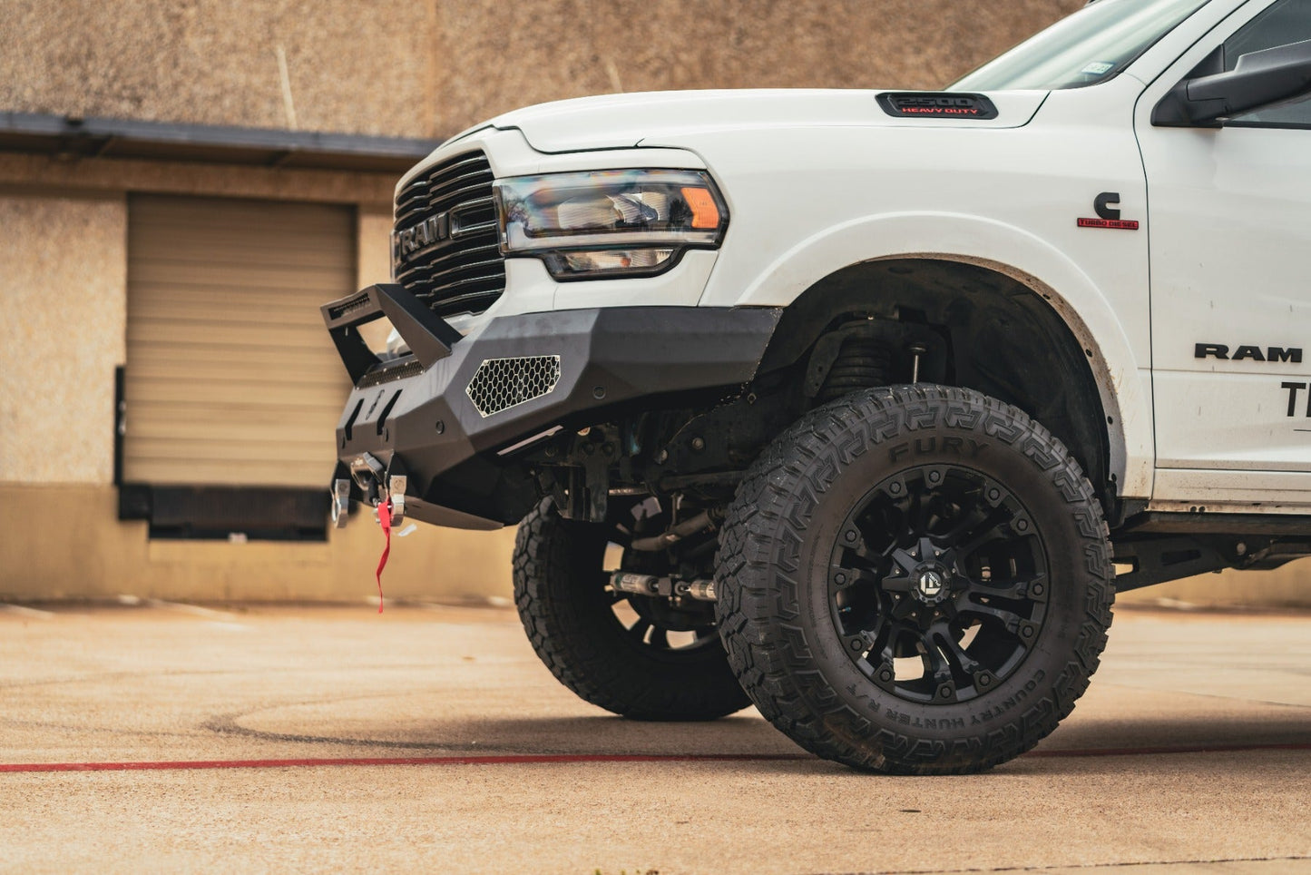 Evolution Front Winch Bumper Sheet Metal Pre-Runner Guard - Texture Black 2019-2024 RAM 2500 3500