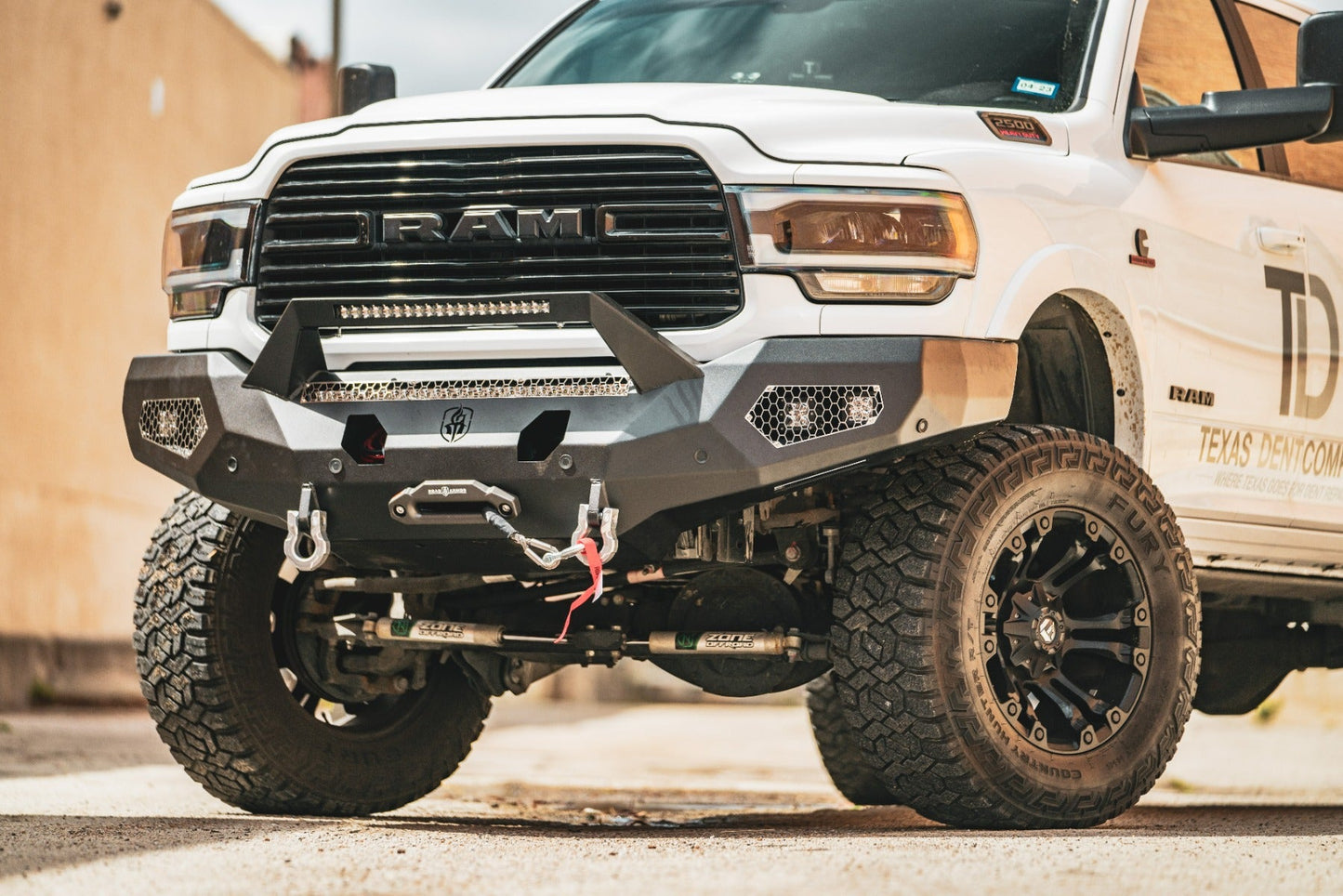 Evolution Front Winch Bumper Sheet Metal Pre-Runner Guard - Texture Black 2019-2024 RAM 2500 3500