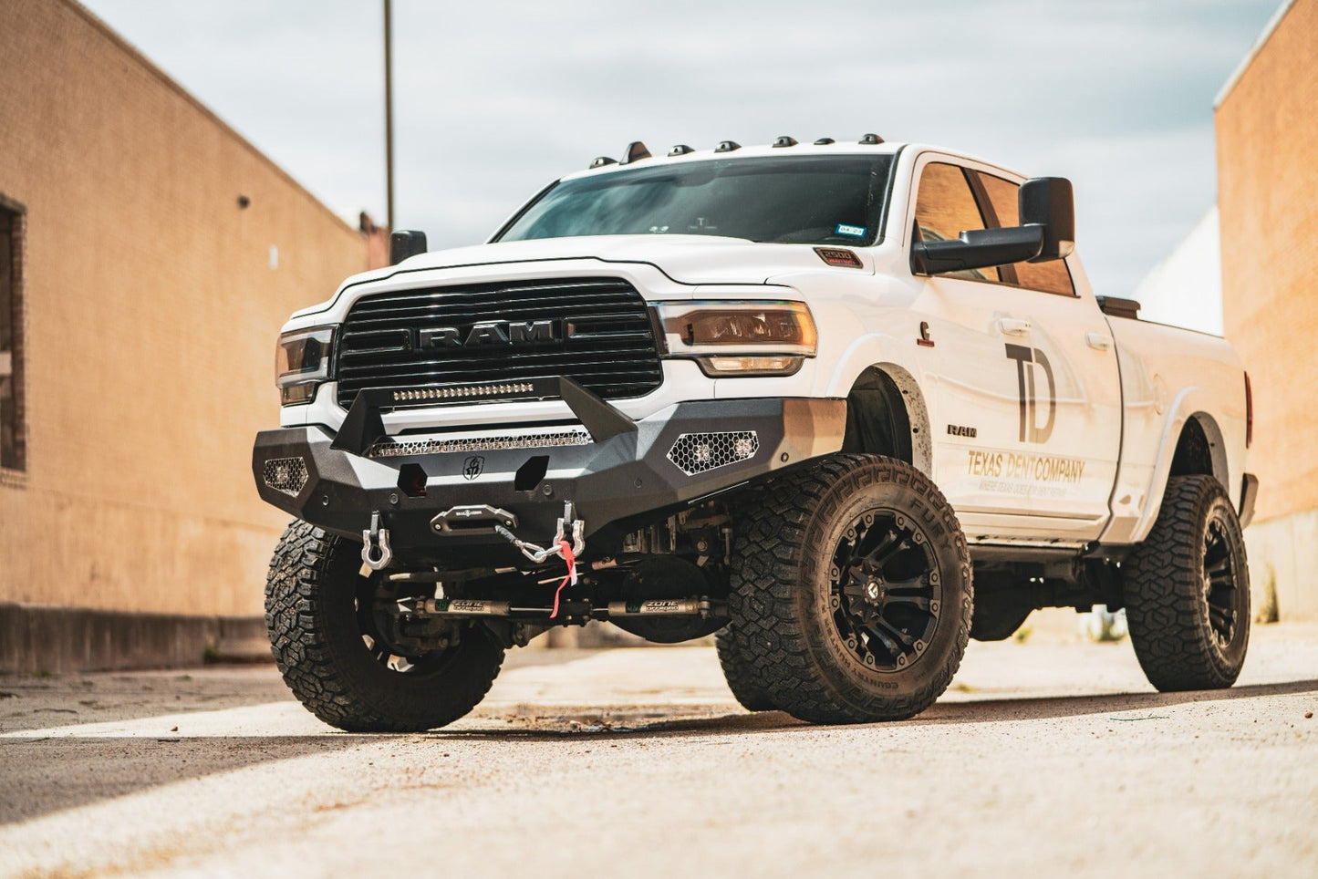 Evolution Front Winch Bumper Sheet Metal Pre-Runner Guard - Texture Black 2019-2024 RAM 2500 3500