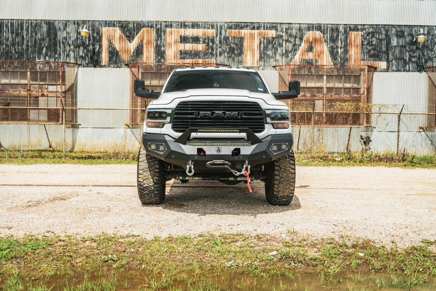 Evolution Front Winch Bumper Sheet Metal Pre-Runner Guard - Texture Black 2019-2024 RAM 2500 3500
