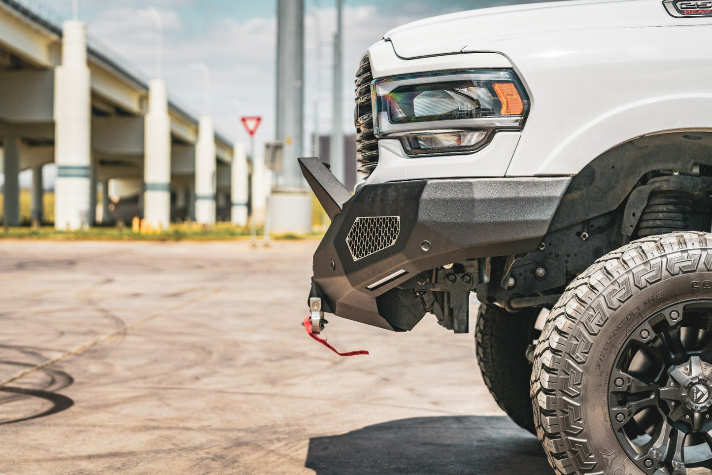 Evolution Front Winch Bumper Sheet Metal Pre-Runner Guard - Texture Black 2019-2024 RAM 2500 3500