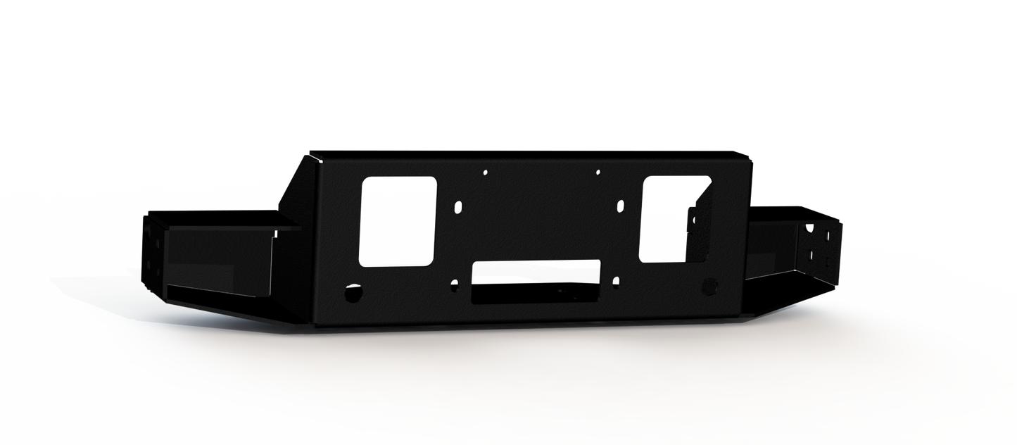 Vaquero Front Bumper Accessory Winch Plate - Texture Black 2019-2024 RAM 2500 3500