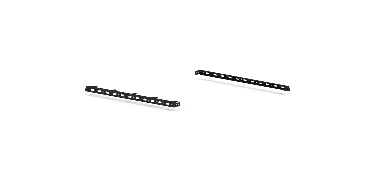 Treck Bed Rack System Accessory | Upper 5Ft. Bed Rail Mount (Pair) | 5 Light Mounts - Texture Black