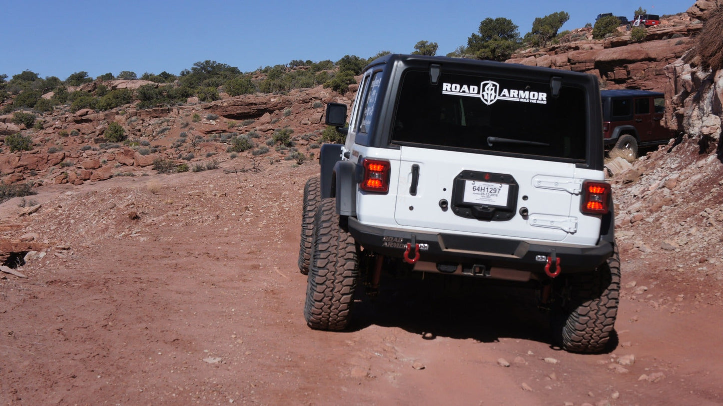 Stealth Rear Mid Width Non-Winch Bumper - Texture Black 2018-2025 Jeep JL JLU