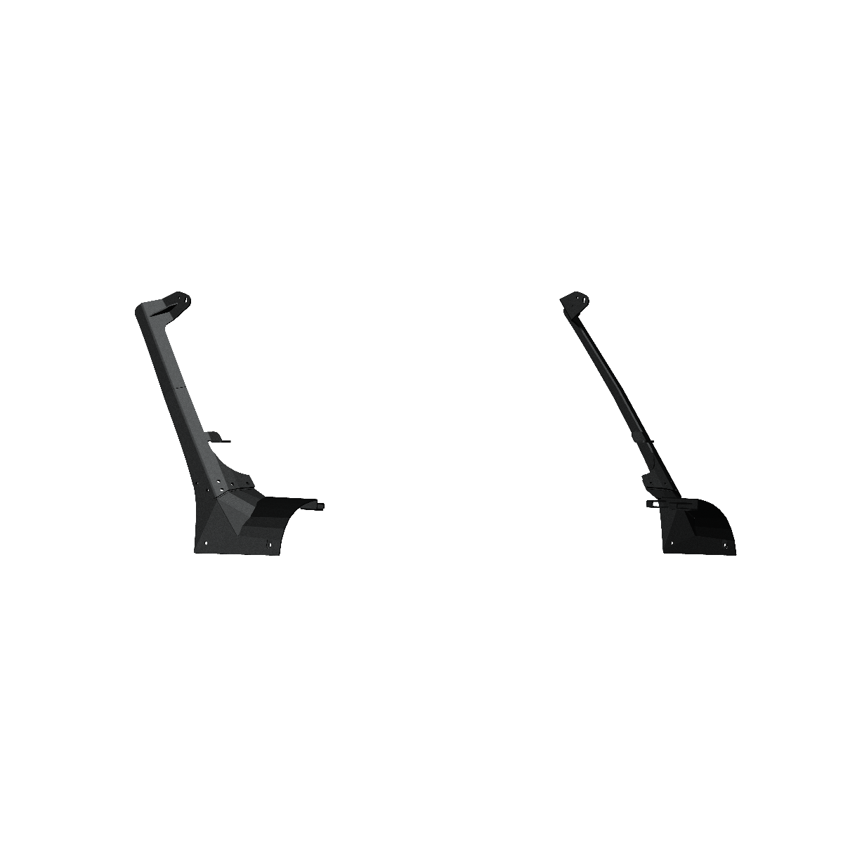 Stealth Front A-Pillar Light Mounts | Rigid Adapt Array Only | Lower Light Mount - Texture Black 2018-2025 Jeep JL JLU JT