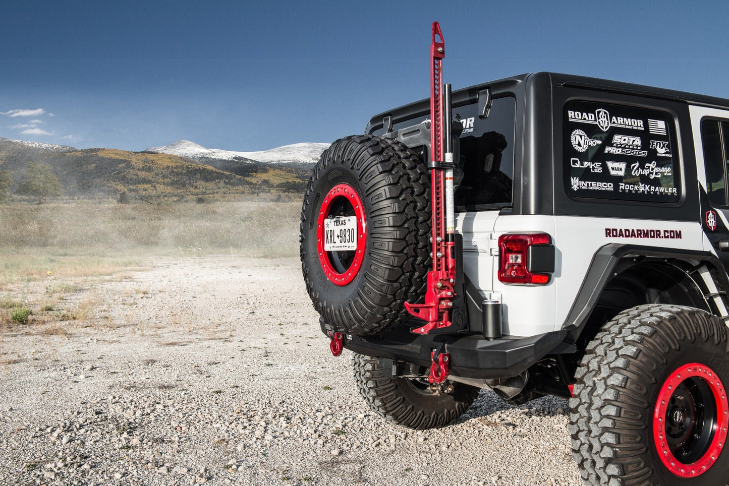 Stealth Rear Tire Carrier Accessory | Extended Wheel Mount | 8.5" - Texture Black 2018-2025 Jeep JL JLU JK JKU